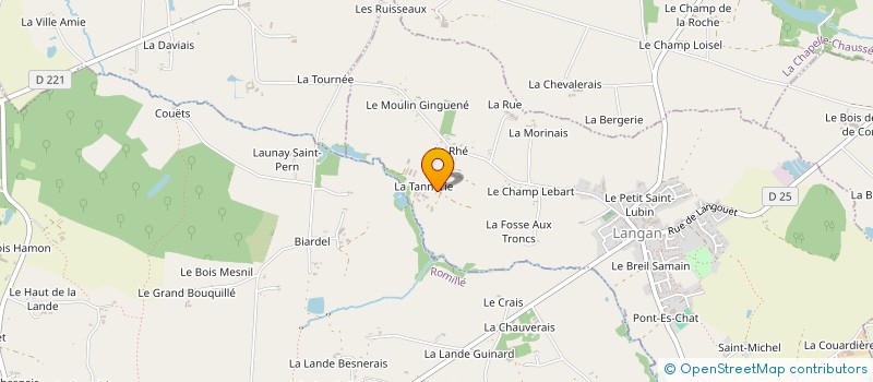 localisation de l'entreprise EARL JOLIVET  LANGAN