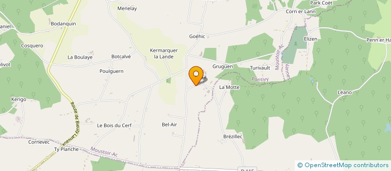 localisation de l'entreprise EARL JOSSIC DE KERRARA à MOUSTOIR-AC