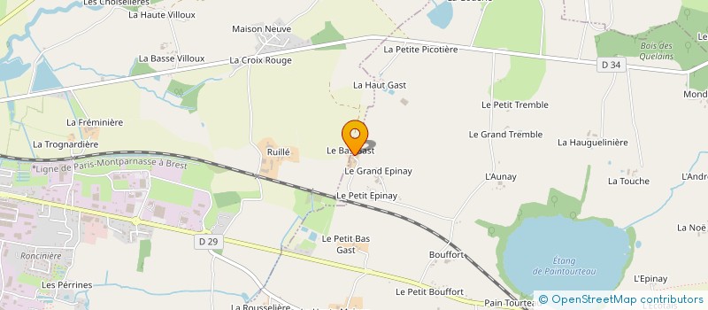 localisation de l'entreprise EARL JOUAULT à ERBREE
