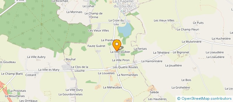 localisation de l'entreprise EARL JOUBIER à LA CHAPELLE DU LOU DU LAC