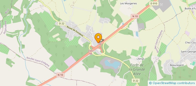 localisation de l'entreprise EARL JOUSSEAUME à ROULLET SAINT ESTEPHE