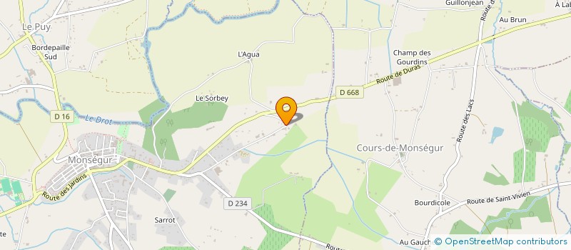 localisation de l'entreprise EARL JOUSSEAUME  COURS-DE-MONSEGUR