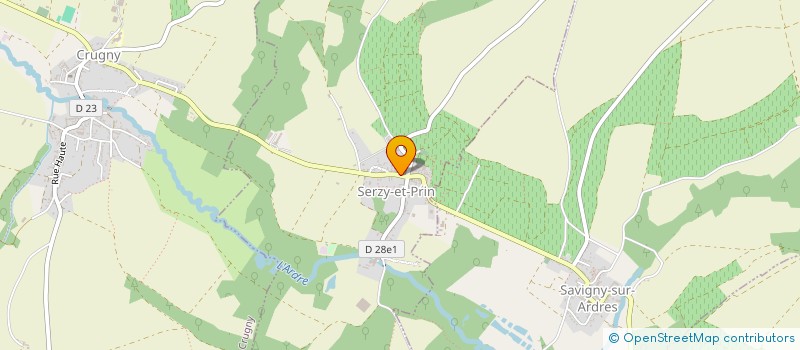 localisation de l'entreprise EARL JUMEAU DELOZANNE  SERZY-ET-PRIN