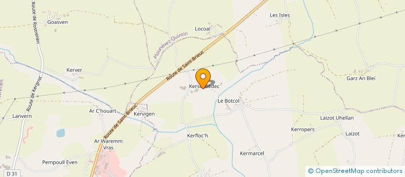 localisation de l'entreprise EARL KER COINSTRA à PLOUGUERNEVEL