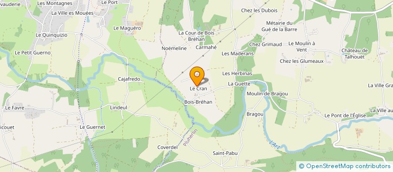 localisation de l'entreprise EARL KER VALENTINE à PLUHERLIN