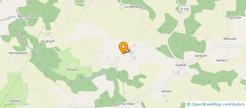 localisation de l'entreprise EARL KERBELLEC FIAUT à MALGUENAC