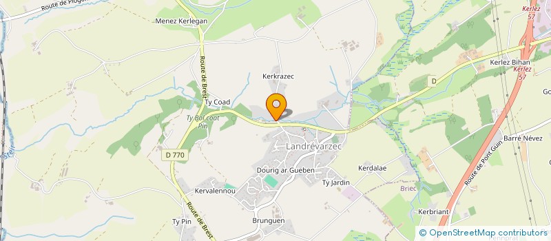 localisation de l'entreprise EARL KERBOURC'H BERTRAND à LANDREVARZEC