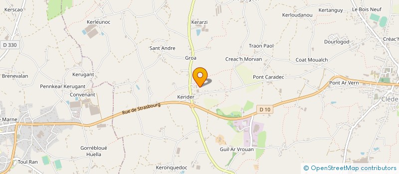 localisation de l'entreprise EARL KERGUILLEC à CLEDER