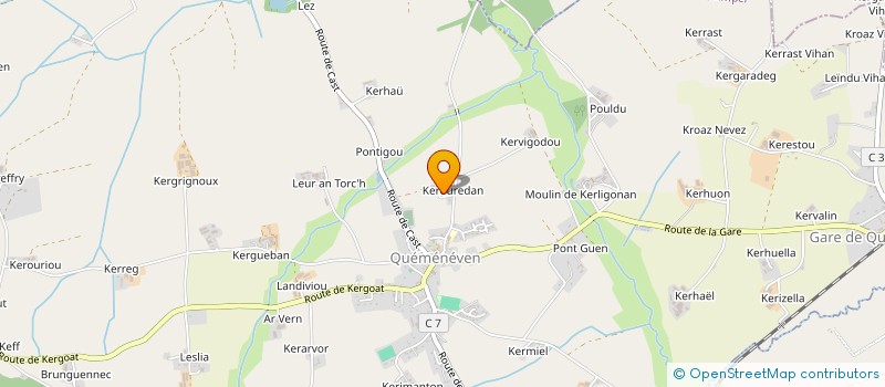 localisation de l'entreprise EARL KEROUREDAN à QUEMENEVEN