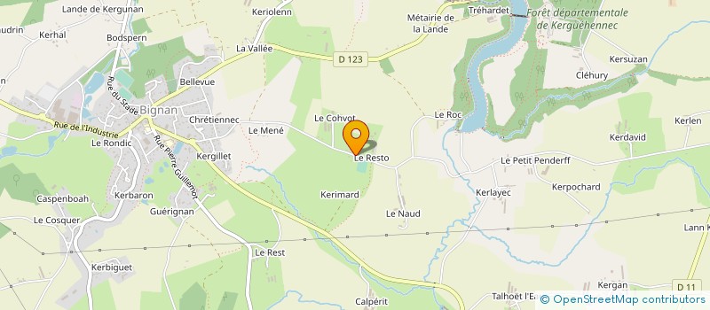 localisation de l'entreprise EARL KERSAVI à MOUSTOIR-AC