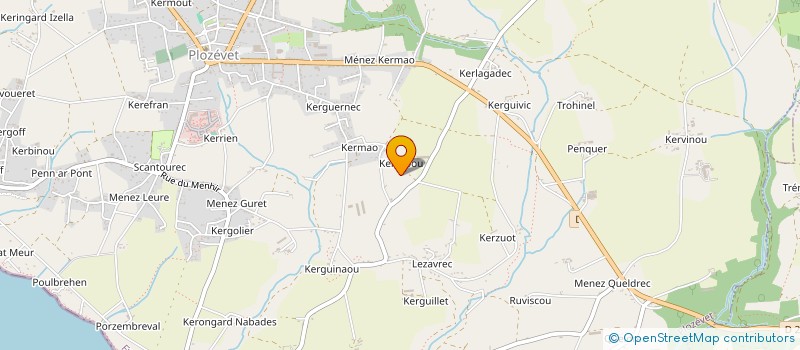 localisation de l'entreprise EARL KERZIBOU à PLOZEVET