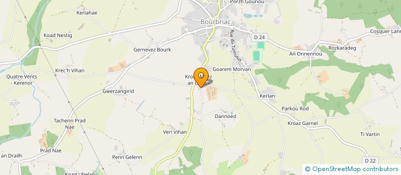 localisation de l'entreprise EARL KMO  BOURBRIAC