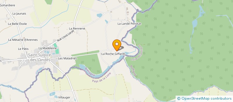 localisation de l'entreprise EARL L'ARON à SAINT-SULPICE-DES-LANDES