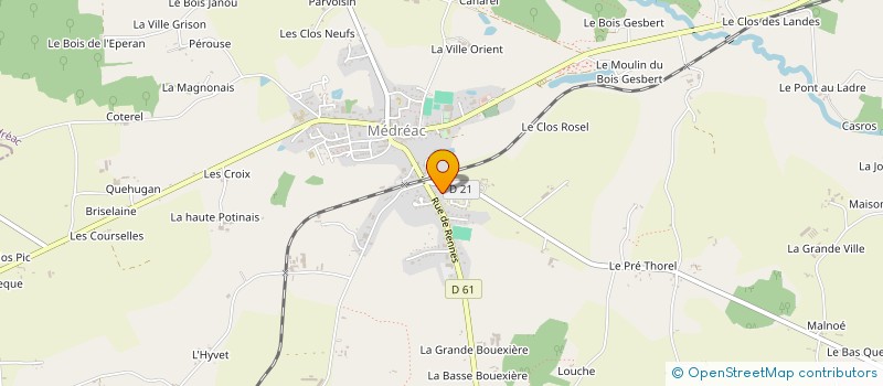 localisation de l'entreprise EARL L'ETANG à MONTAUBAN-DE-BRETAGNE