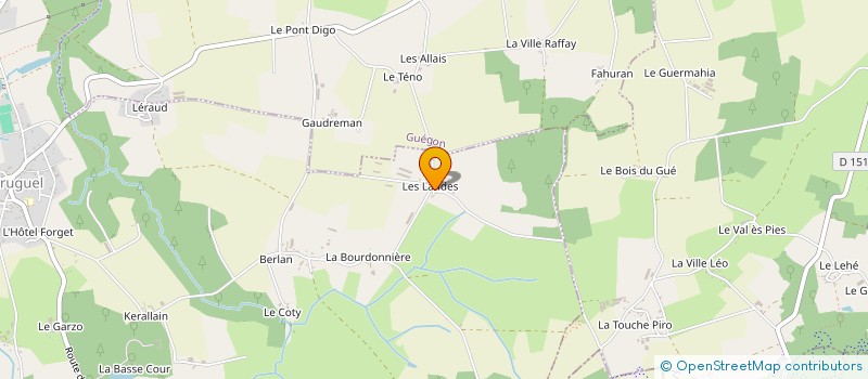 localisation de l'entreprise EARL L'OEUF DES LANDES à CRUGUEL