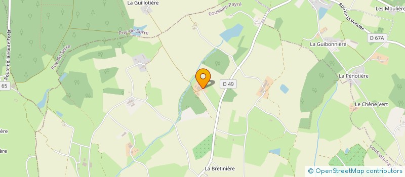 localisation de l'entreprise EARL LA BARNIERE à FOUSSAIS-PAYRE