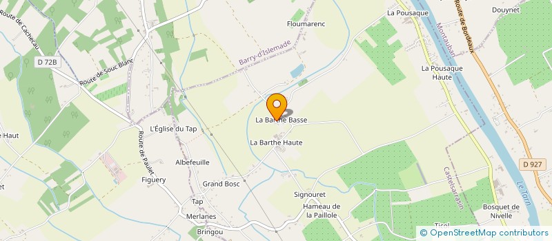 localisation de l'entreprise EARL LA BARTHE BASSE  ALBEFEUILLE-LAGARDE