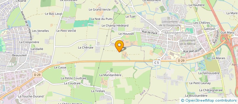 localisation de l'entreprise EARL LA BAUDIERE  PACE