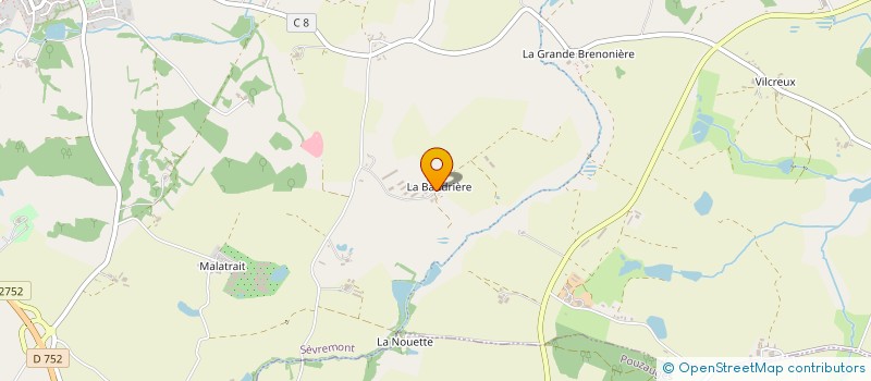 localisation de l'entreprise EARL LA BAUDRIERE à SEVREMONT