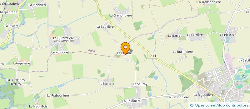 localisation de l'entreprise EARL LA BAZIERE à MESANGER