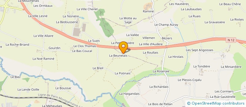localisation de l'entreprise EARL LA BEUNELAIS à MONTAUBAN-DE-BRETAGNE