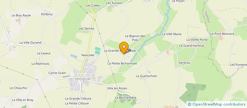 localisation de l'entreprise EARL LA BICHONNAIS à SEVIGNAC