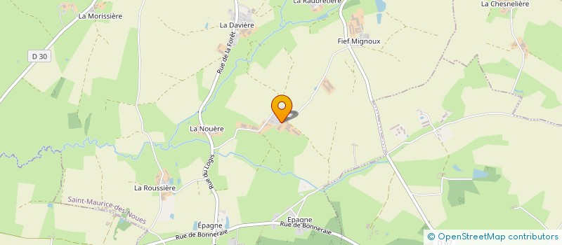 localisation de l'entreprise EARL LA BOUTHOLIERE à SAINT-MAURICE-DES-NOUES