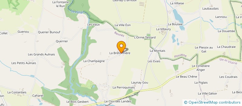 localisation de l'entreprise EARL LA BRETONNIERE à MEDREAC