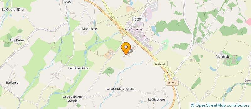 localisation de l'entreprise EARL LA BRETONNIERE  SEVREMONT