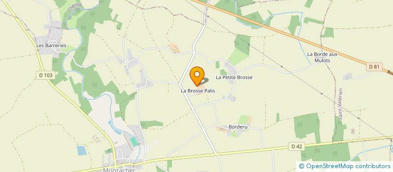 localisation de l'entreprise EARL LA BROSSE PALIS  MONTACHER-VILLEGARDIN