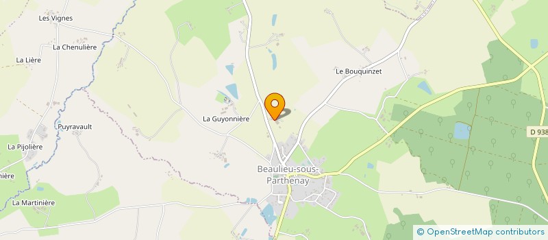 localisation de l'entreprise EARL LA BUISSONNIERE à BEAULIEU-SOUS-PARTHENAY