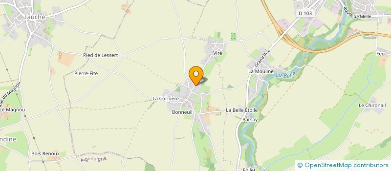 localisation de l'entreprise EARL LA CHALOTTERIE  CELLES-SUR-BELLE