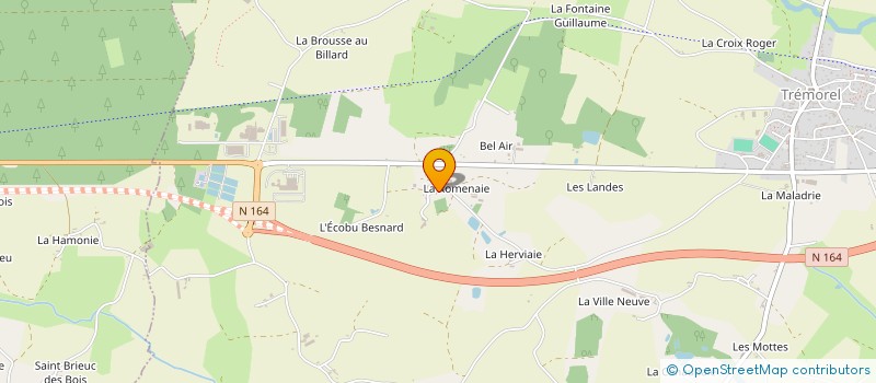 localisation de l'entreprise EARL LA CHAMPAGNE à TREMOREL