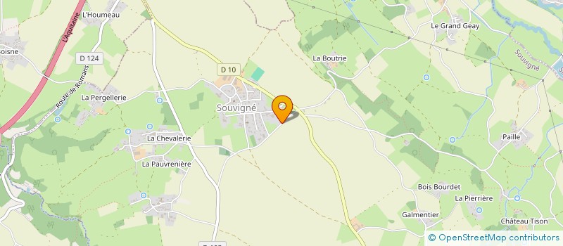 localisation de l'entreprise EARL LA CHATAIGNERAIE  SOUVIGNE