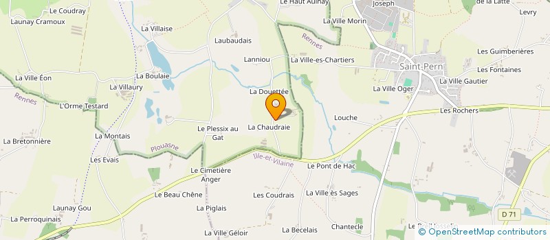 localisation de l'entreprise EARL LA CHAUDRAIS à PLOUASNE