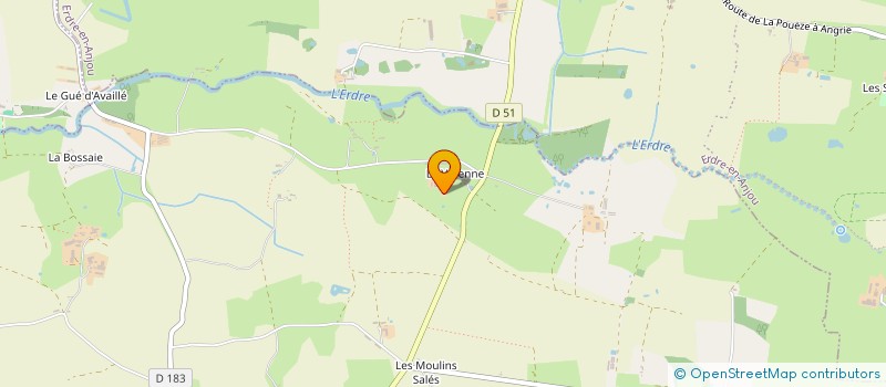localisation de l'entreprise EARL LA CHAUVIRAIE  VAL D'ERDRE-AUXENCE