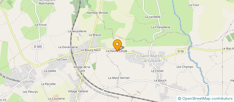 localisation de l'entreprise EARL LA CHEVALERIE  COUVILLE