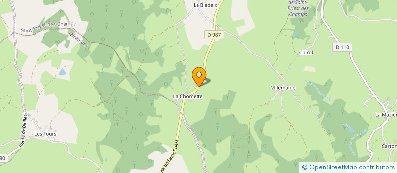 localisation de l'entreprise EARL LA CHEVRE AUX CHAMPS à SAINT-PRIEST-DES-CHAMPS