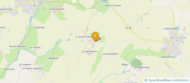 localisation de l'entreprise EARL LA CHEVRELAIT  MENOMBLET