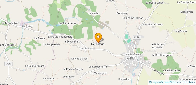 localisation de l'entreprise EARL LA CONTERIE à SAINT-MARC-LE-BLANC