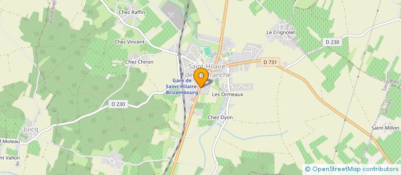localisation de l'entreprise EARL LA COUDRAIE à SAINT-HILAIRE-DE-VILLEFRANCHE