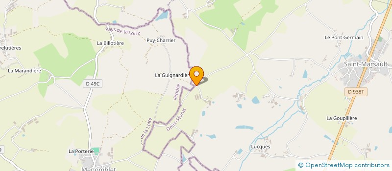 localisation de l'entreprise EARL LA COUDRE à LA FORET-SUR-SEVRE