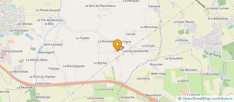 localisation de l'entreprise EARL LA COUDRE à PLEUMELEUC