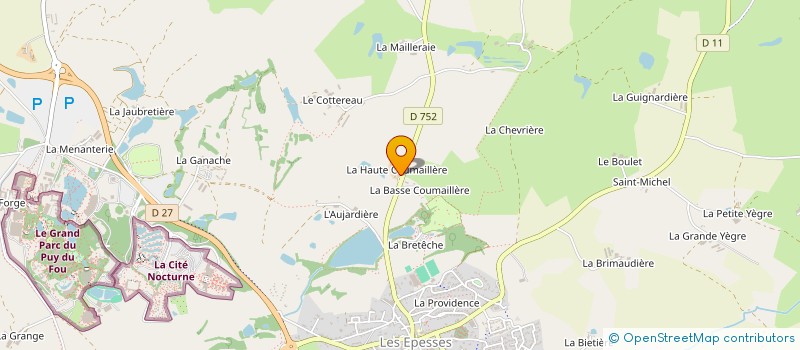 localisation de l'entreprise EARL LA COUMAILLERE à LES EPESSES