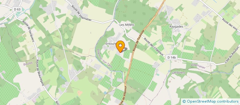 localisation de l'entreprise EARL LA COUTELIERE à VILLEMUR-SUR-TARN