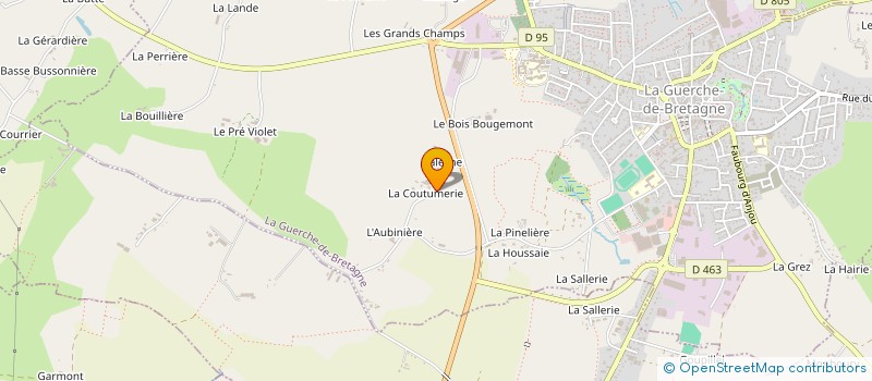 localisation de l'entreprise EARL LA COUTUMERIE à LA GUERCHE-DE-BRETAGNE