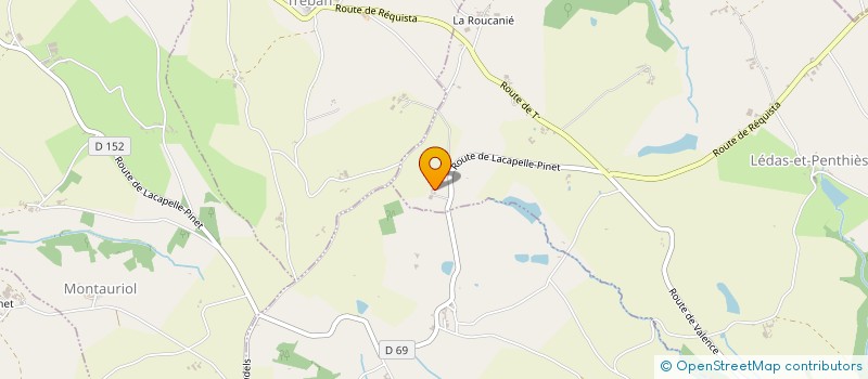 localisation de l'entreprise EARL LA CROISEE DES CHEMINS  LEDAS-ET-PENTHIES