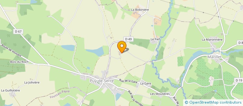 localisation de l'entreprise EARL LA CROISINIERE  SAINT-HILAIRE-DE-VOUST