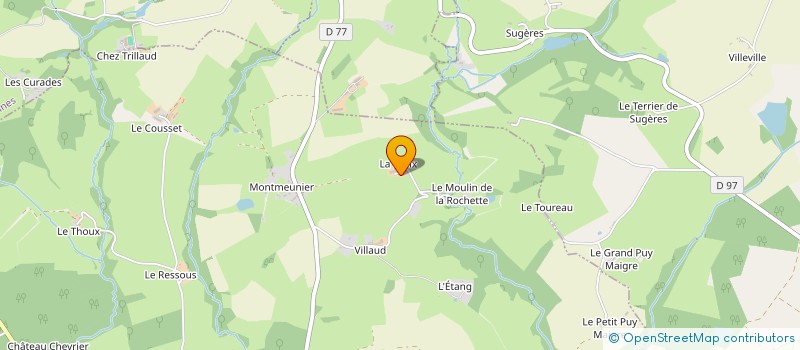 localisation de l'entreprise EARL LA CROIX  MALLERET-BOUSSAC