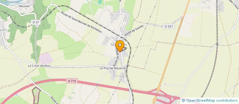 localisation de l'entreprise EARL LA CROIX DES RAMEAUX  MAZERIER